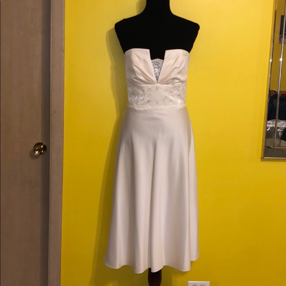 White House Black Market: Formal strapless dress